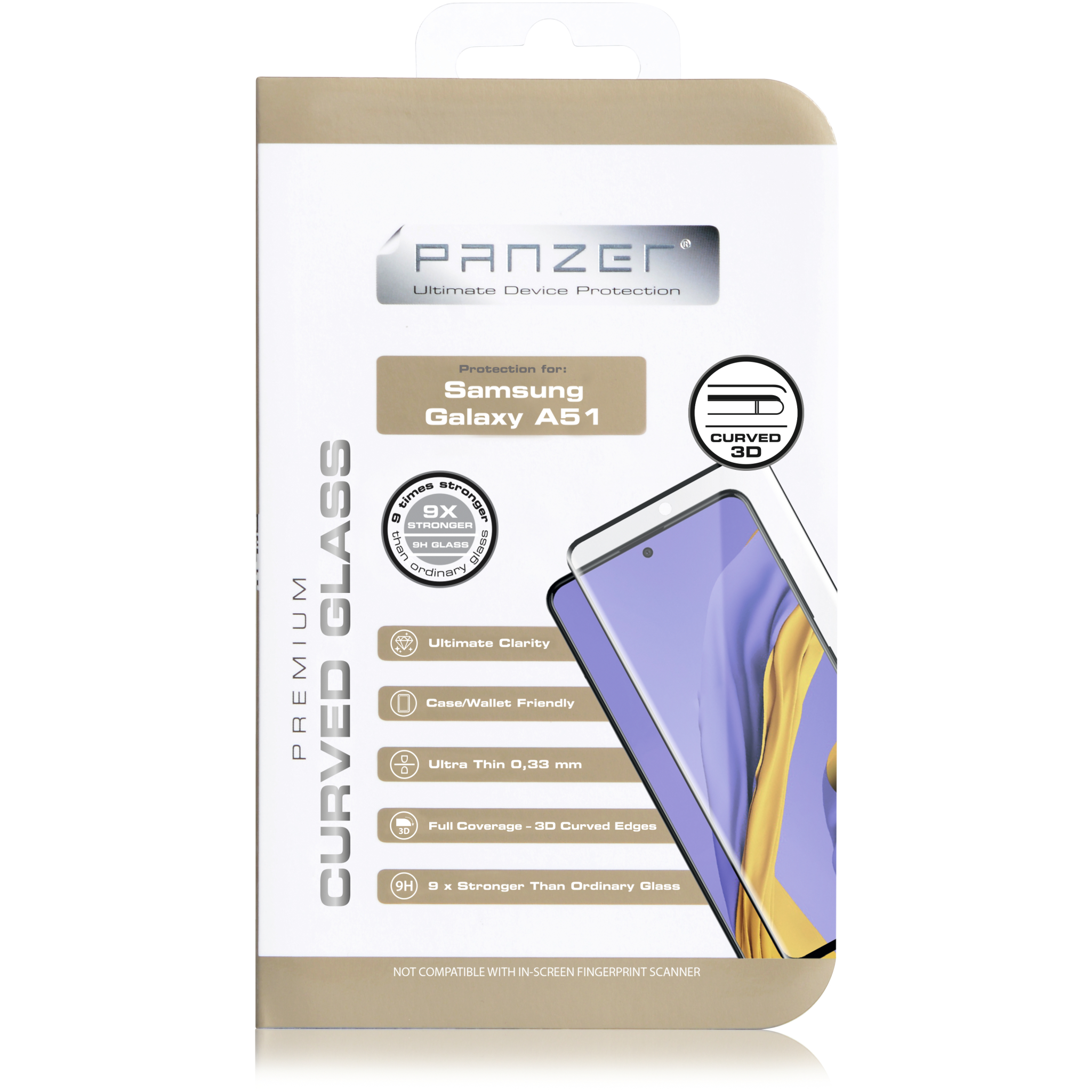 5706470117815 Panzer Samsung Galaxy A51 Full-Fit Glass Black Telefon & GPS,Tilbehør mobiltelefoner,Skærmbeskyttelse til mobiltelefoner 74600009640 0