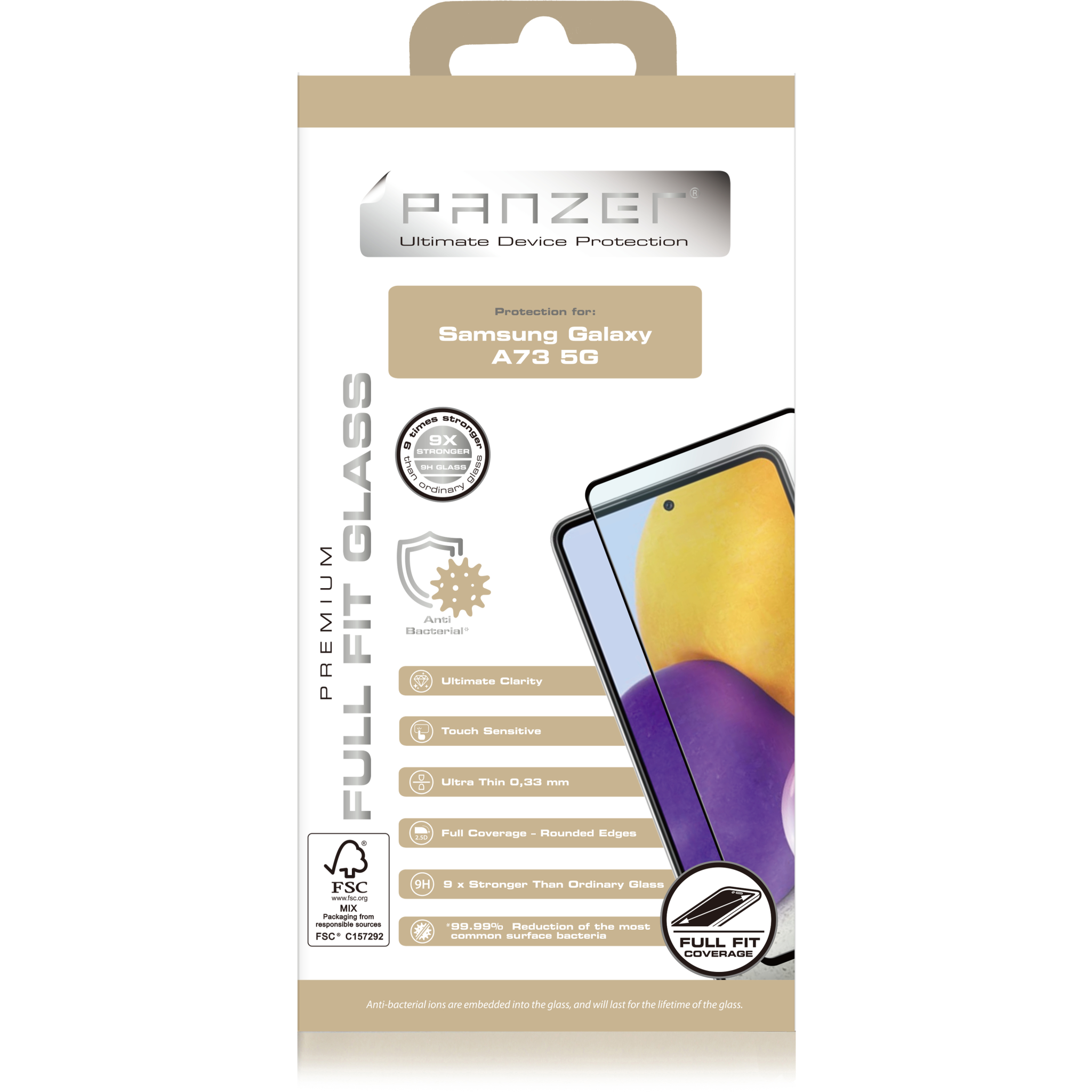 5706470136977 Panzer Samsung Galaxy A73 5G Full Fit Glass Black Telefon & GPS,Tilbehør mobiltelefoner,Skærmbeskyttelse til mobiltelefoner 74600009490 0