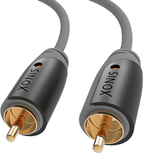 5706808006460 Sinox Coaxial Digitalkabel - 2,0 m, Grå/Sort TV & HIFI,Lyd,Tilbehør lyd 22900001810 SXA4802