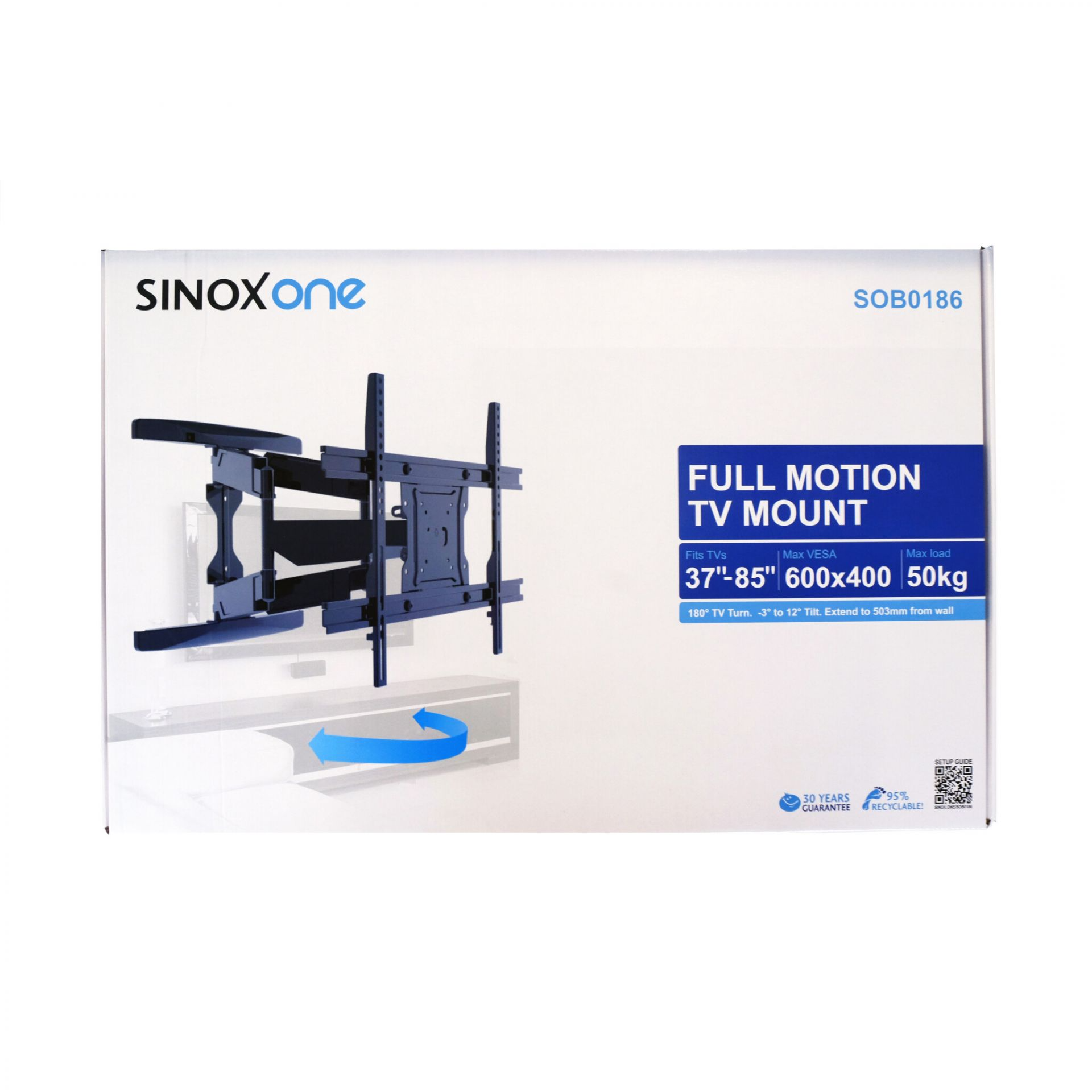 5706808022019 Sinox One SOB0186 - TV vægbeslag TV & HIFI,TV,Vægbeslag 22900003430 SOB0186
