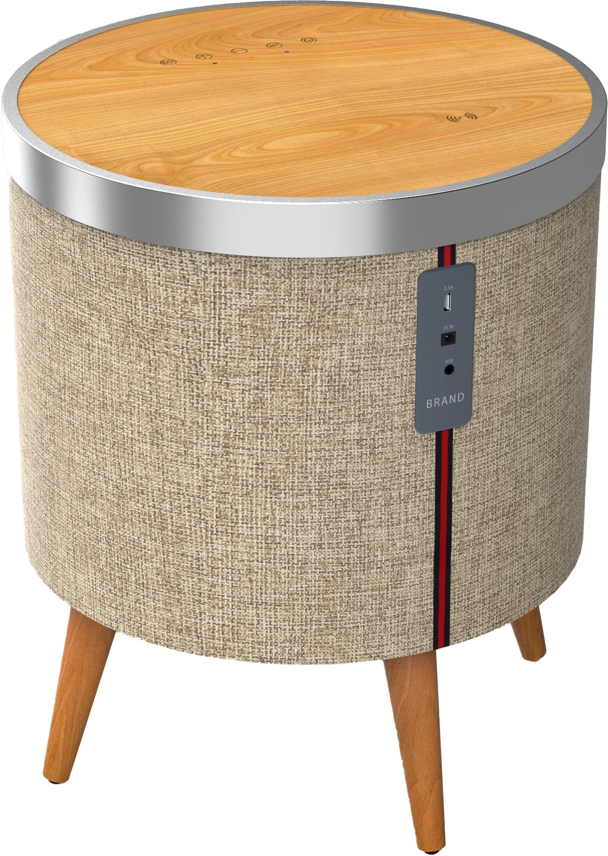 5706808028318 Sinox Bluetooth-højttaler og bord i lyst træ (SXBT3500) - Bl TV & HIFI,Trådløs lyd,Bluetooth højttalere 22900002540 SXBT3500