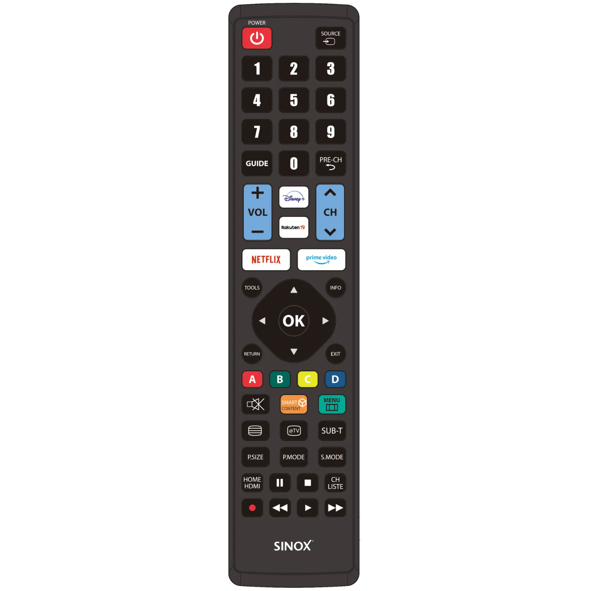 5706808054720 Sinox SXR1210 fjernbetjening til Samsung TV & HIFI,TV,Fjernbetjeninger 27900000280 SXR1210