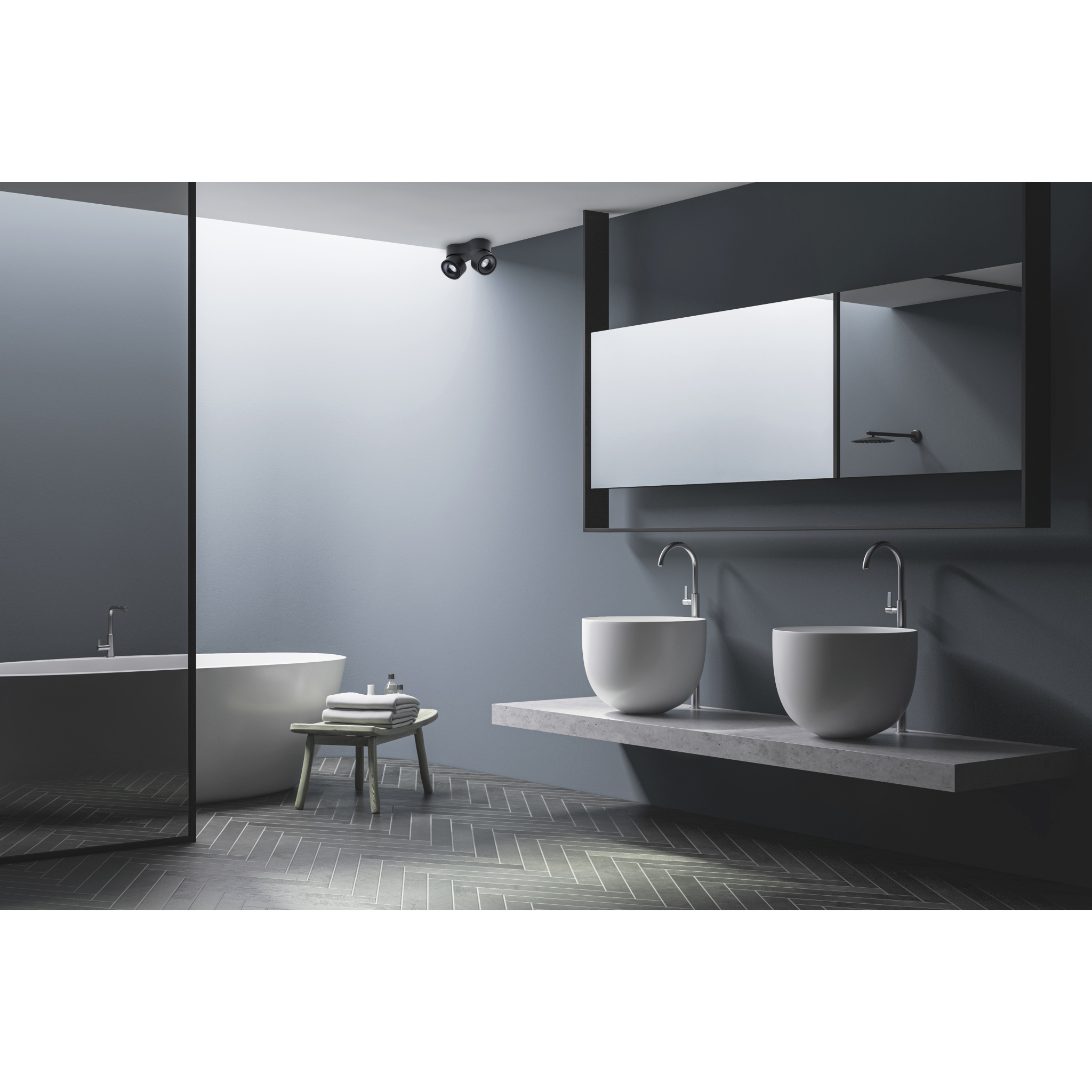 5706872028542 ANTIDARK Easy Double W2100 LED sort spot Lamper,Spotserier,Spotserier 90400002650 2-215-28-2