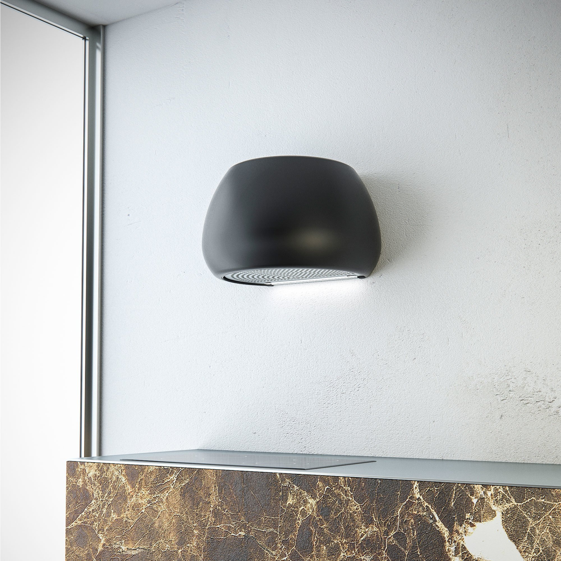 5707582002709 Witt Chubby Matte black-2 - Væghængt emhætte Hvidevarer,Emhætter,Vægmonterede emhætter 35000011360 Chubby Matte black-2