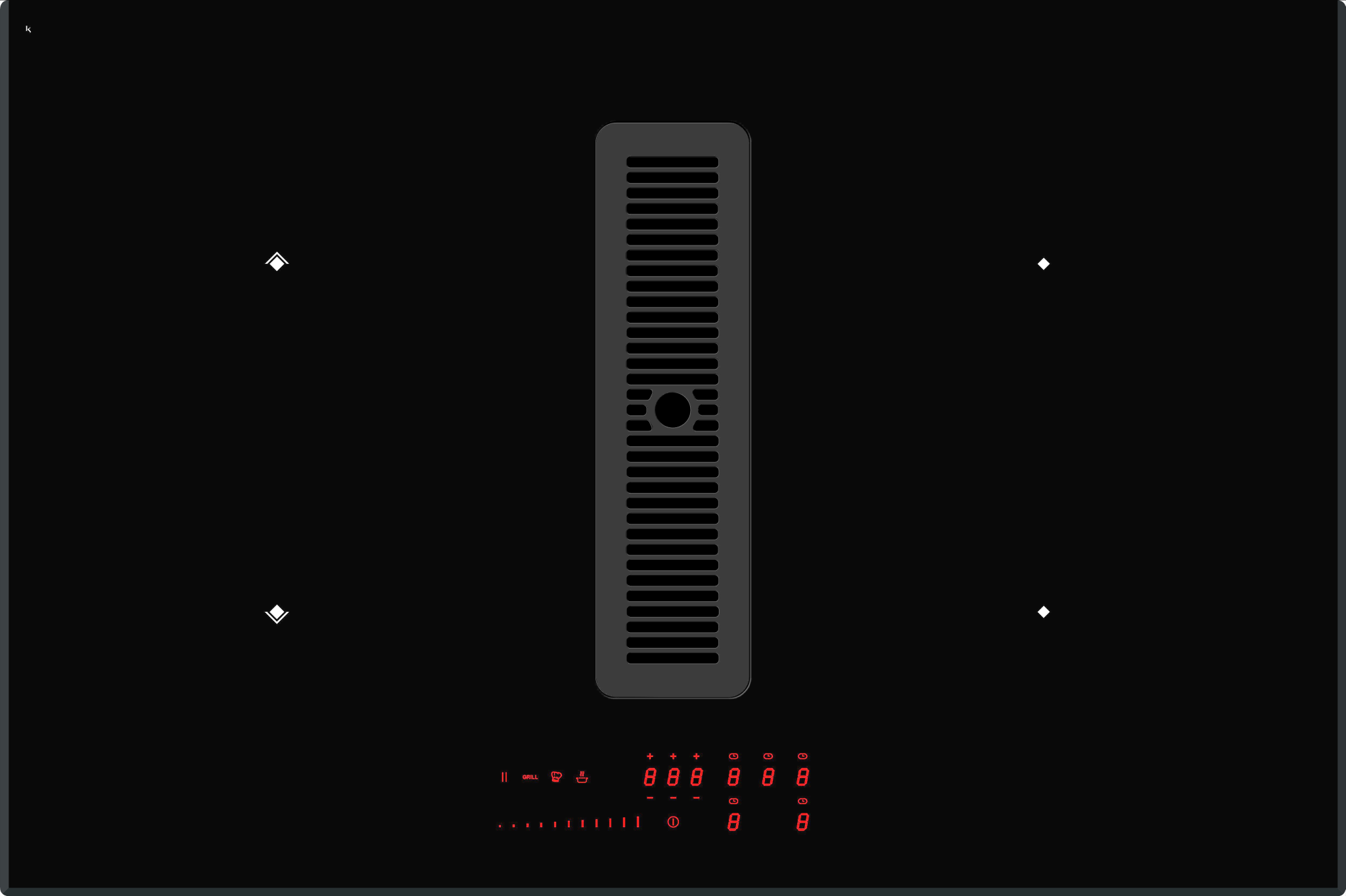 5707582004413 Witt HHF78FS1R - Kogeplade med integreret emhætte Hvidevarer,Kogeplader,Kogeplader med indbygget emhætte 35000011480 HHF78FS1R