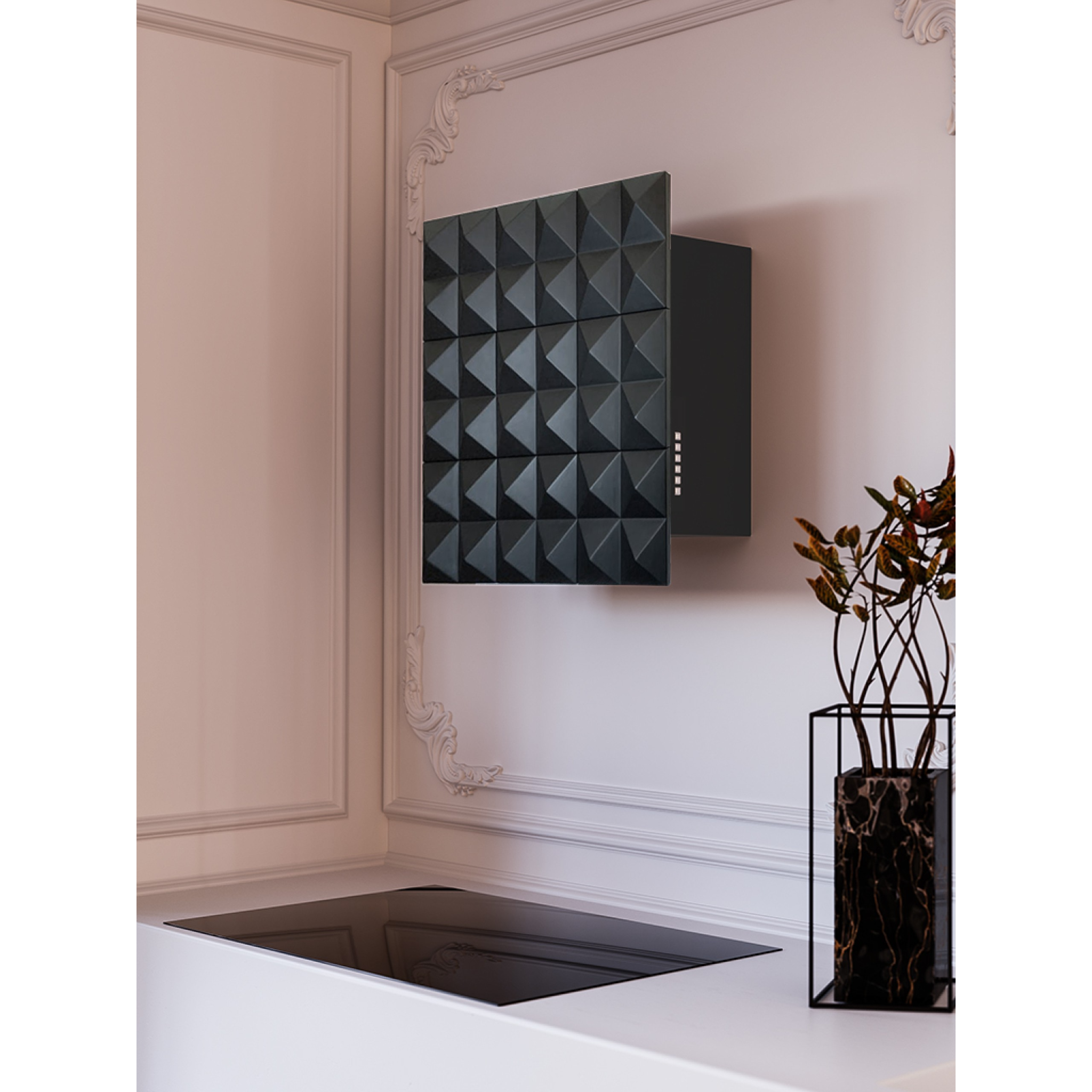 Witt Mosaik Matte Black - Væghængt emhætte