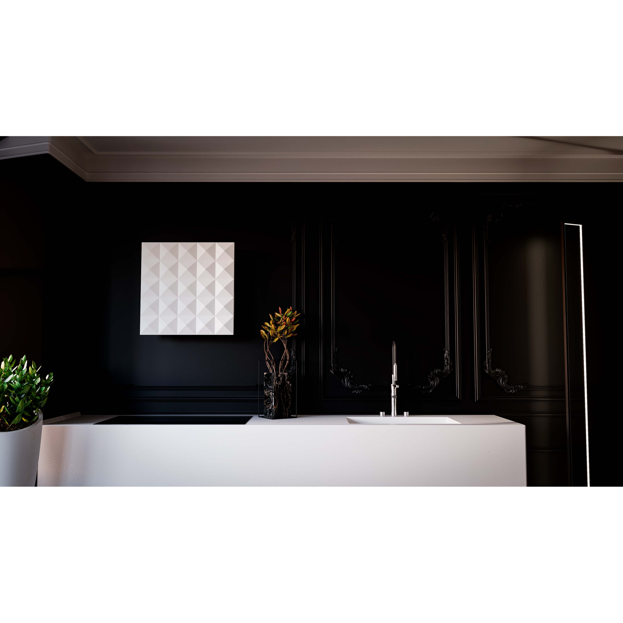 Witt Mosaik White - Væghængt emhætte