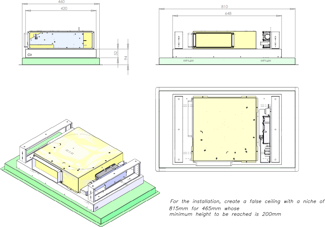 5707582989468 Witt Daylight 90 L - Loftintegreret emhætte Hvidevarer,Emhætter,Loftsintegrerede emhætter 35000009710 Daylight 90 L