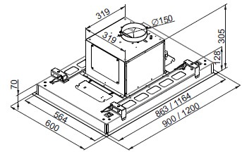 5709395058171 Eico 5817 EicoE32 90 W - Link - Loftintegreret emhætte Hvidevarer,Emhætter,Loftsintegrerede emhætter 6800006380 5817 EicoE32 90 W - Link