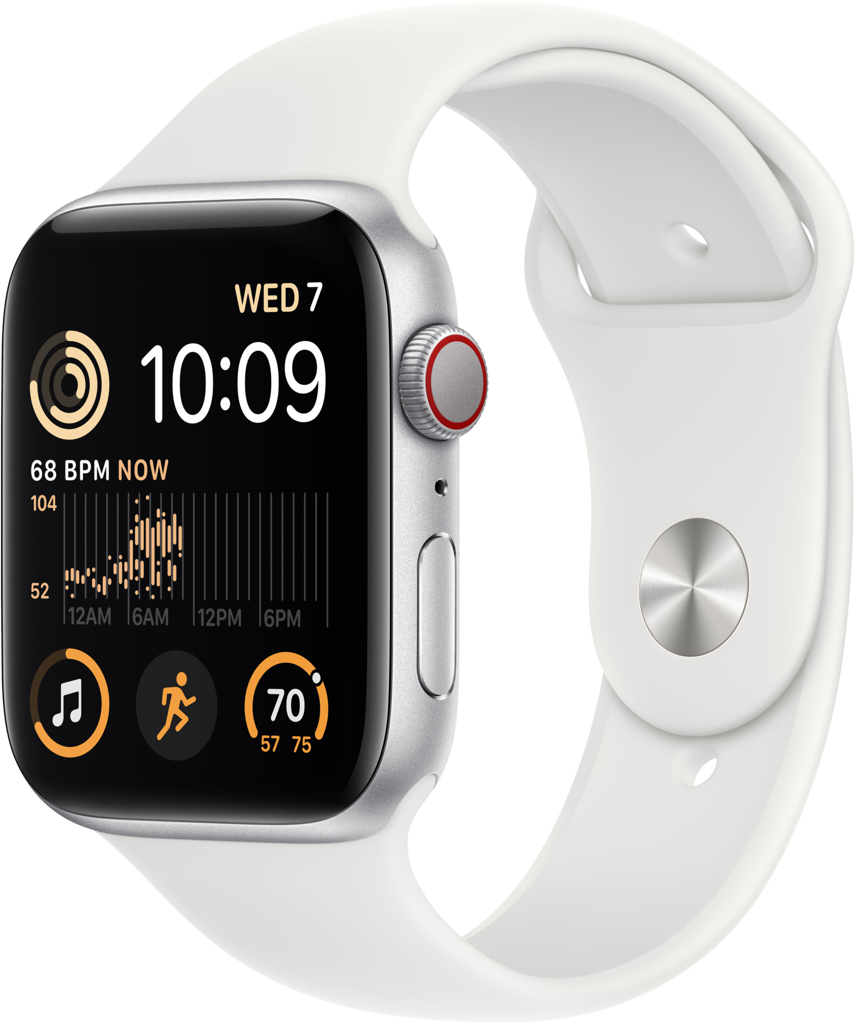 5712764034164 Apple Watch SE 2022 GPS + Cell, 44mm Silver Alu. Case/White  Telefon & GPS,Smartwatch,Watch 16800013390 MNQ23