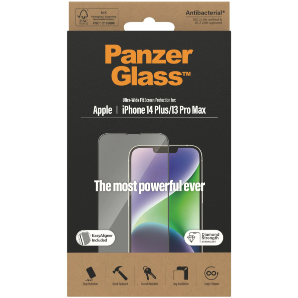 5712764040974 PanzerGlass Screen Protector iPhone 14 Plus - Ultra-Wide Fit Telefon & GPS,Tilbehør mobiltelefoner,Tilbehør til iPhone 16800020020 2785