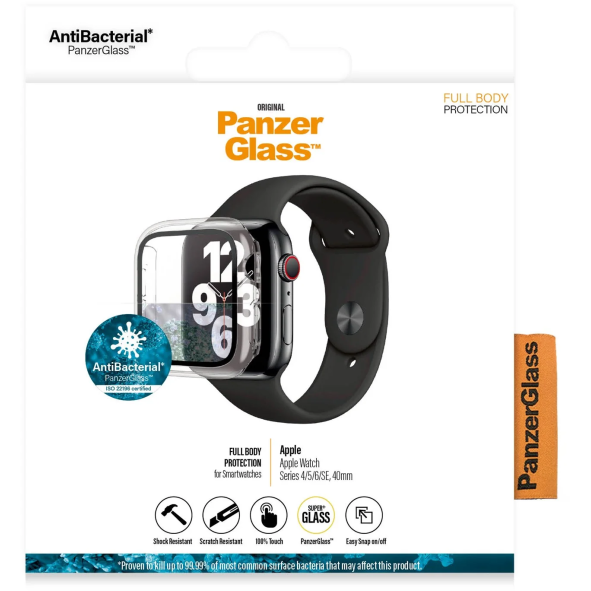 5712764041117 PanzerGlass Apple Watch Series 4/5/6/SE - 40mm - Transparent Telefon & GPS,Smartwatch,Tilbehør til Watch 16800020160 3642