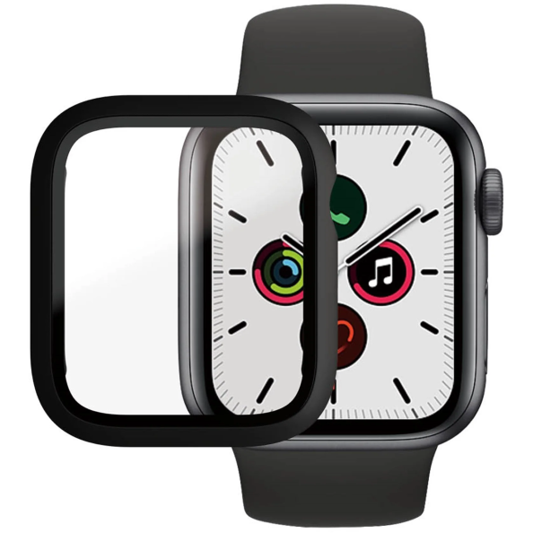 5712764041124 PanzerGlass Apple Watch Series 4/5/6/SE - 40mm - Black - Ful Telefon & GPS,Smartwatch,Tilbehør til Watch 16800020170 3640