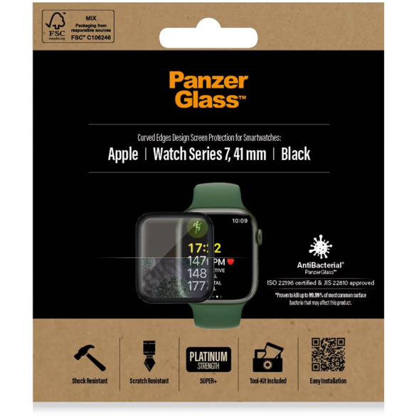 5712764041193 PanzerGlass Apple Watch Series 8/7 - 41mm, 2018 - Skærmbesky Telefon & GPS,Smartwatch,Tilbehør til Watch 16800020240 2018