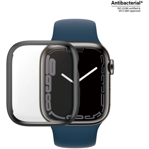 5712764041216 PanzerGlass Apple Watch Series 8/7 - 45mm - Black - Full Bod Telefon & GPS,Smartwatch,Tilbehør til Watch 16800020260 3664