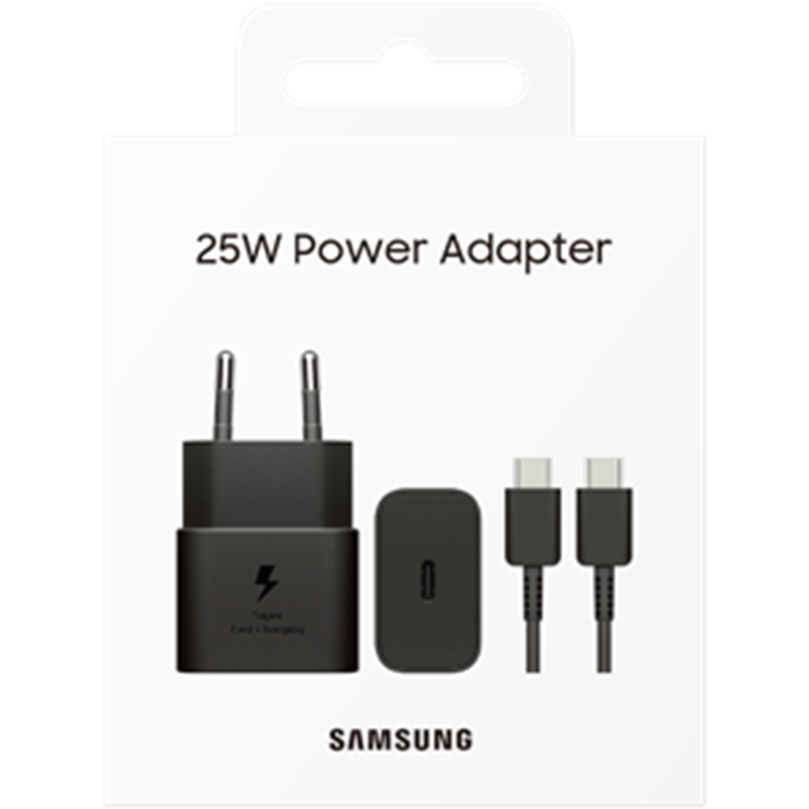 5712764042039 Samsung 25W USB-C GaN Fast Charger inkl. 1 m. kabel - Black Telefon & GPS,Tilbehør mobiltelefoner,Oplader til mobiltelefoner 16800021090 EP-T2510XBEGEU