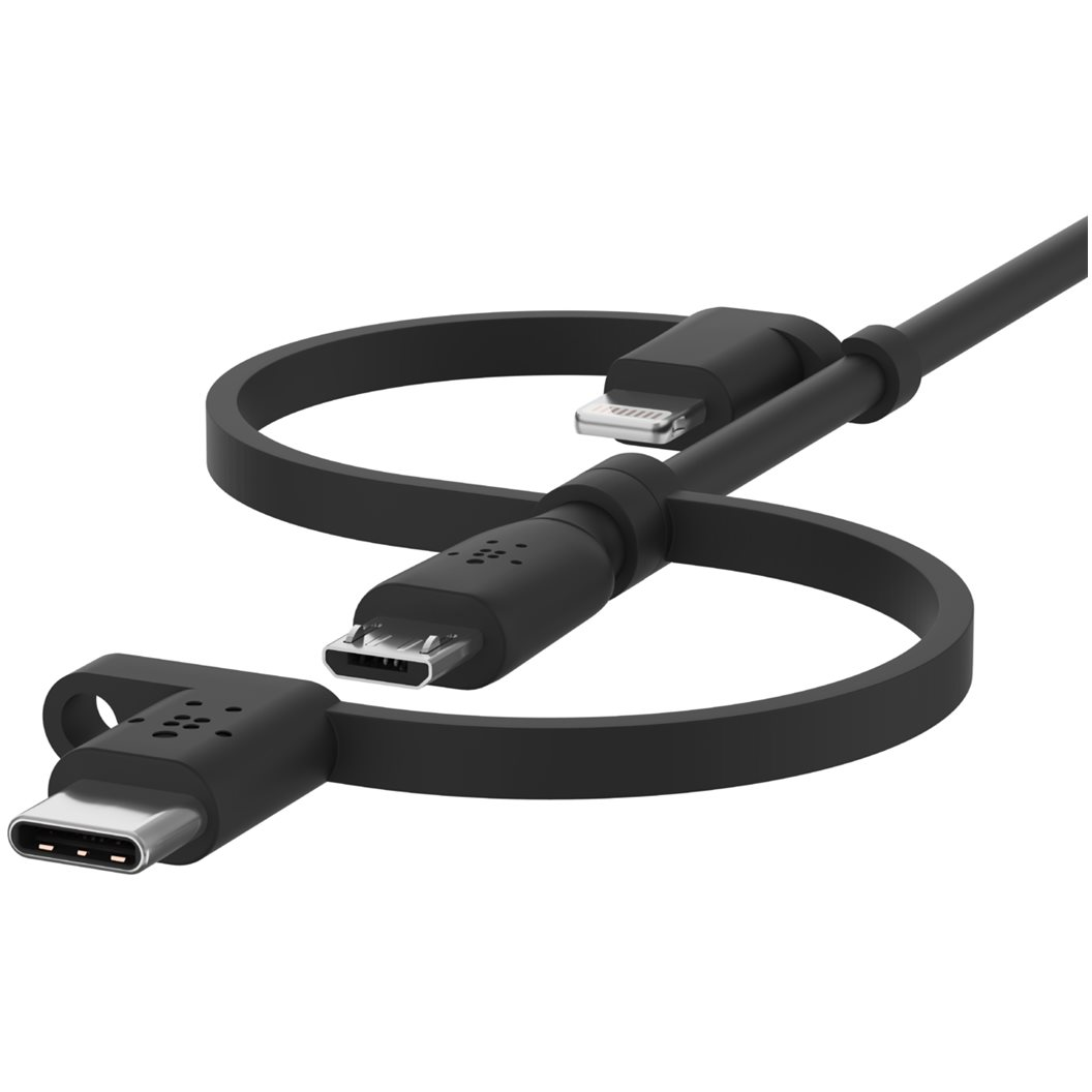 Belkin 3-in-1 Cable - USB-A til Lightning/Micro-USB/USB-C -