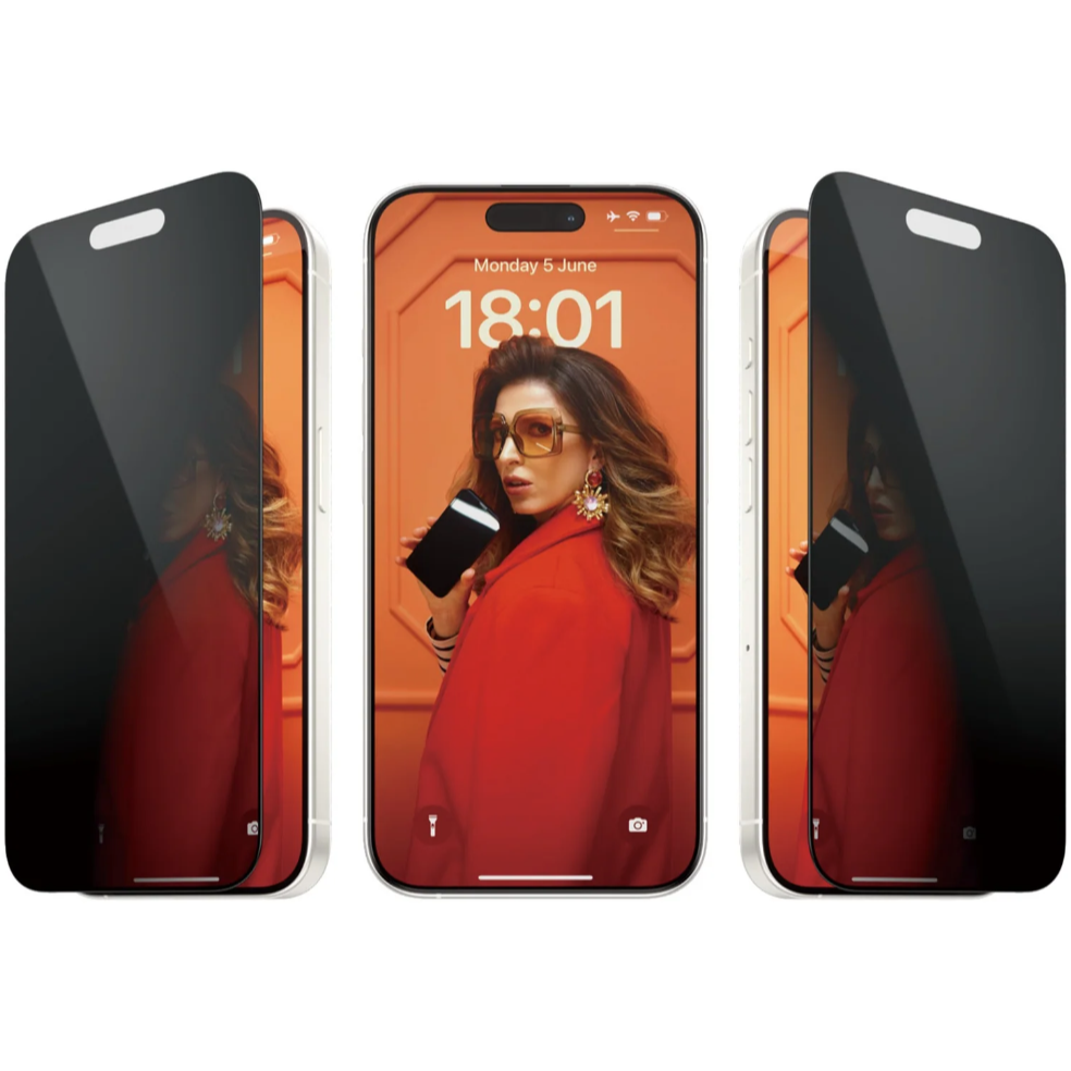 PanzerGlass Privacy Screen Protector iPhone 15 Pro - Ultra-W