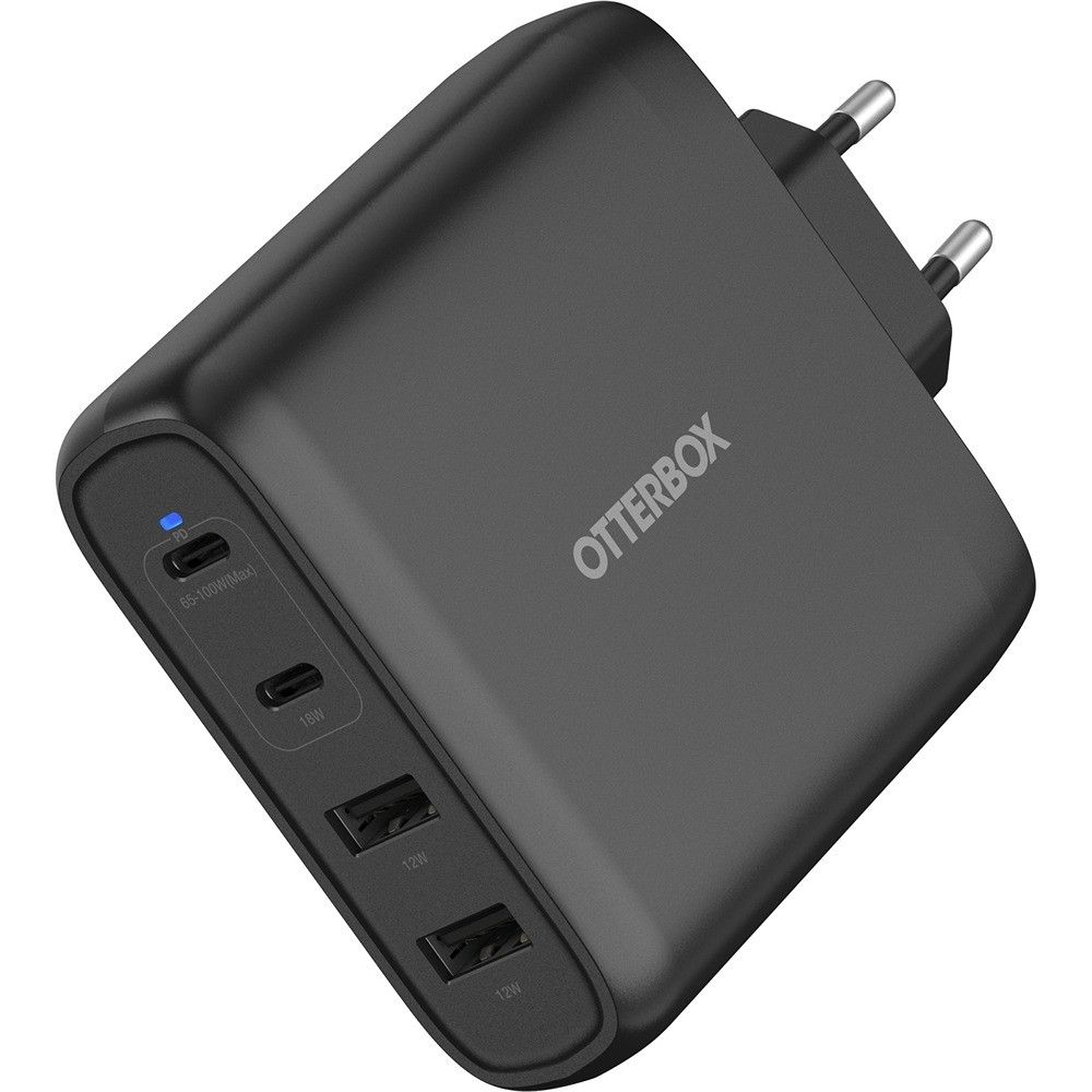 5712764043579 OtterBox USB-C 4-Port 100W Wall Charger - Fast Charge - Blac Telefon & GPS,Tilbehør mobiltelefoner,Adapter til mobiltelefoner 16800022720 78-81343