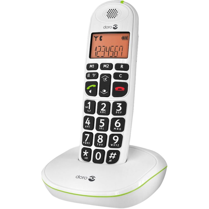 Doro PhoneEasy 100w DECT Cordless Phone - White - Mobiltelef