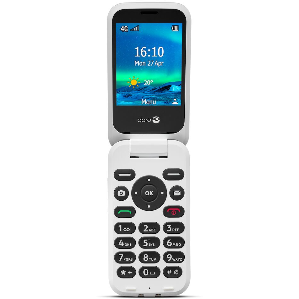 5712764044309 Doro 6821 4G - Black/White - Mobiltelefon Telefon & GPS,Mobiltelefoner,Mobiltelefoner 16800023300 8195