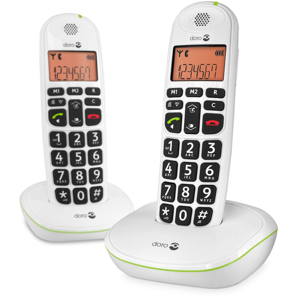 5712764044354 Doro PhoneEasy 100w duo -Cordless Phones - white - Trådløs t Telefon & GPS,Fastnettelefoni,Fastnettelefoner 16800023350 5547