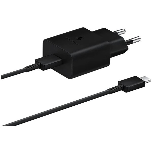 5712764044552 Samsung 15W USB-C Adapter (with cable) - Black - Oplader Telefon & GPS,Tilbehør mobiltelefoner,Oplader til mobiltelefoner 16800023660 EP-T1510XBEGEU