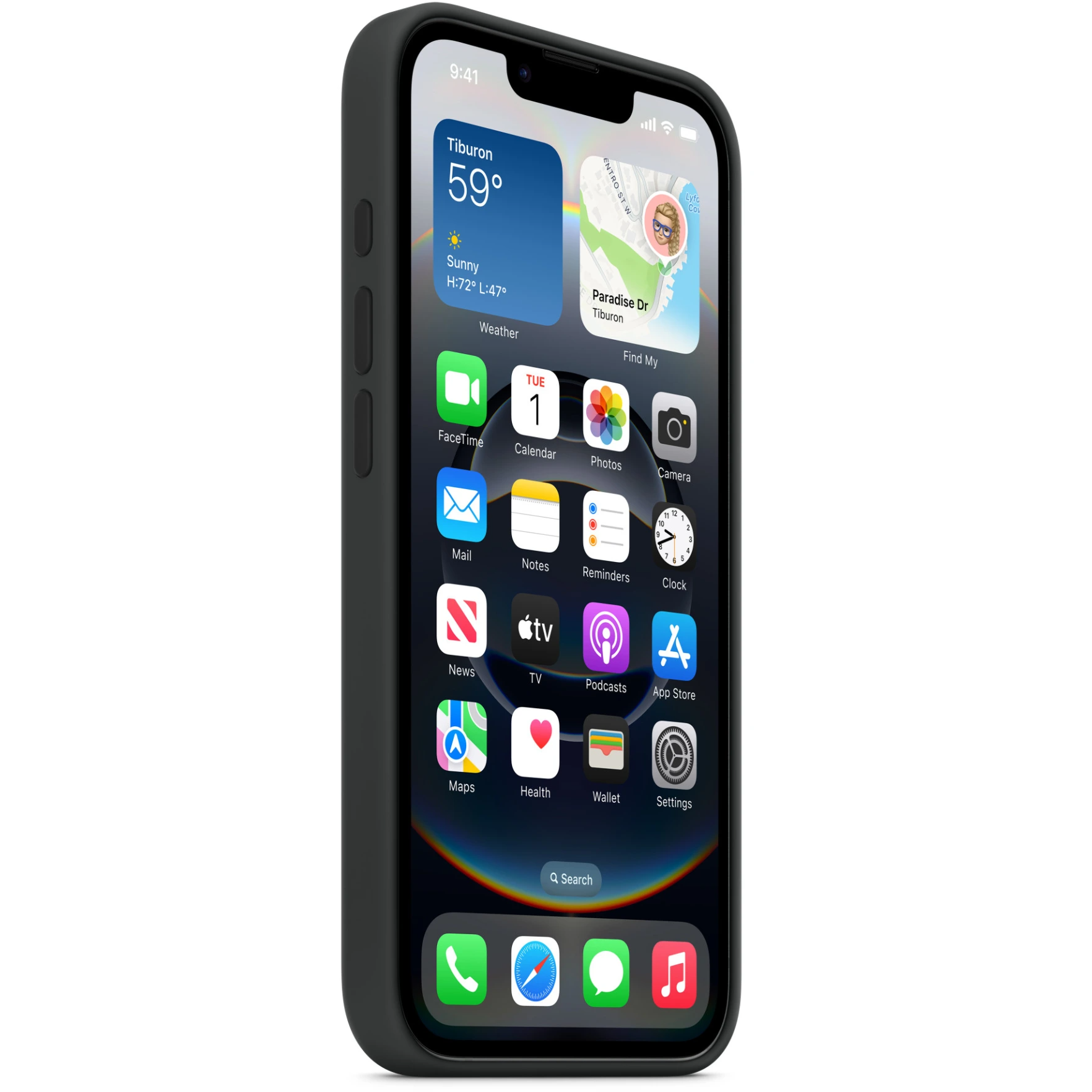 Apple iPhone 16e Silicone Case - Black - Cover