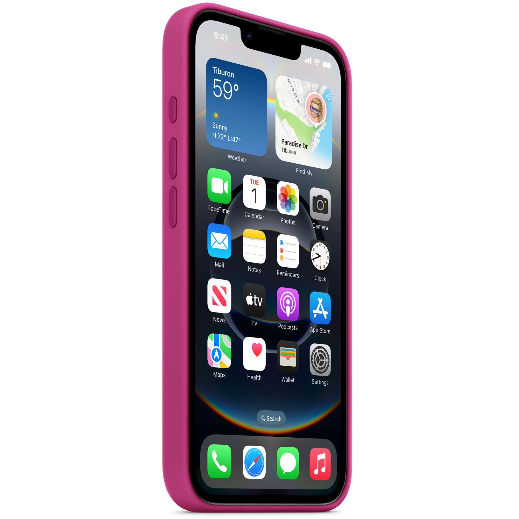 Apple iPhone 16e Silicone Case - Fuchsia - Cover