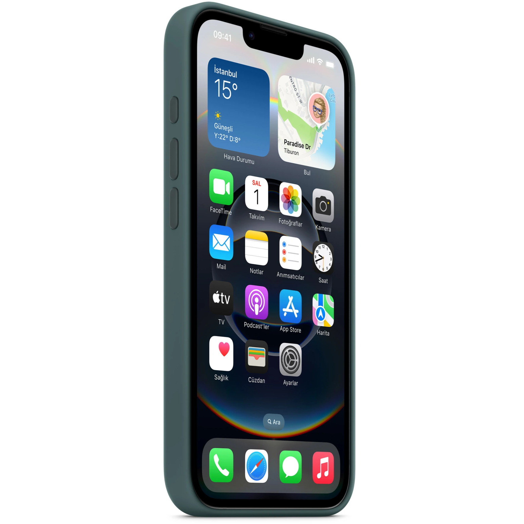 Apple iPhone 16e Silicone Case - Lake Green - Cover