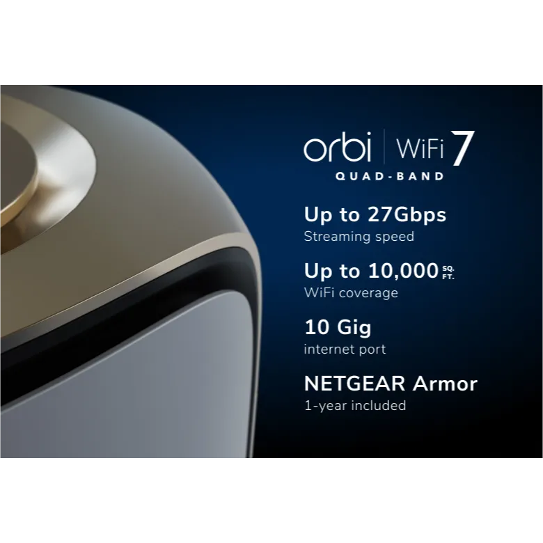 606449166491 Netgear Router ORBI970 WiFi7 SATELLITE 3-Pack - Routere Computer & IT,Netværk,Routere 2190006340 RBE973S-100EUS