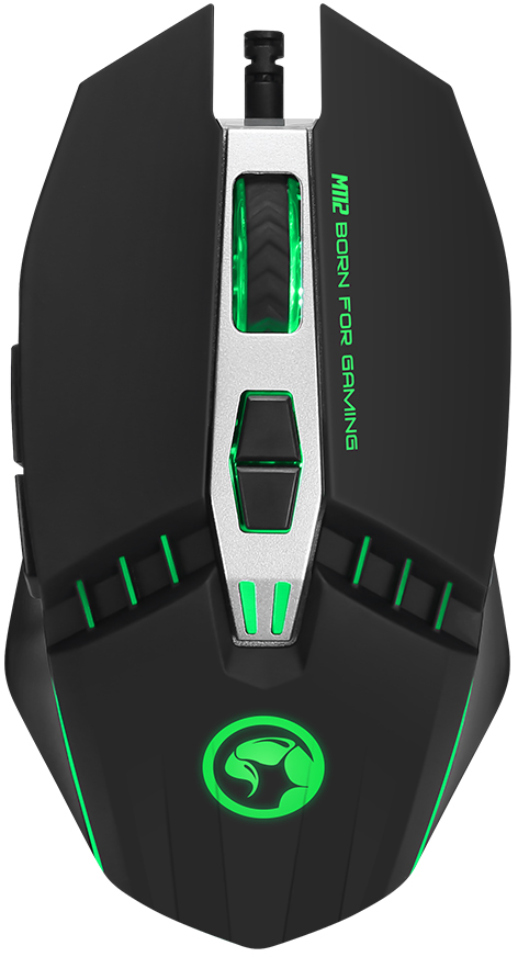6932391919736 Marvo M112 Gaming Mus med 7 farver lys. Sort - Gaming mus Computer & IT,Gaming,Gaming mus 22900002230 MA-M112