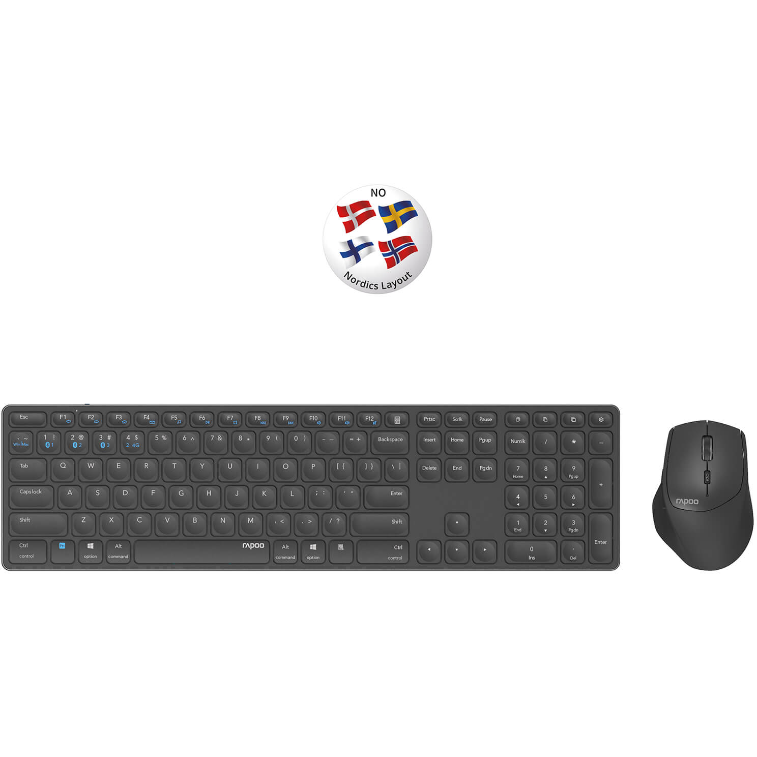 RAPOO Keyboard/Mice Set 9800M