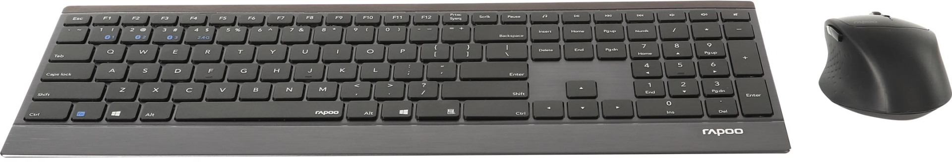 6940056188885 RAPOO 9500M Multi-Mode Trådløs Keyboard/Mus Nordisk Layout,  Computer & IT,Mus & tastaturer,Tastaturer 15000001020 922575