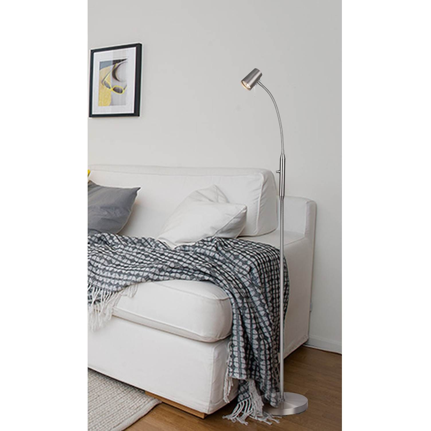 7041661259973 Konstmide Pilot stål - Gulvlampe Lamper,Gulvlamper,Gulvlamper 2190000300 108056