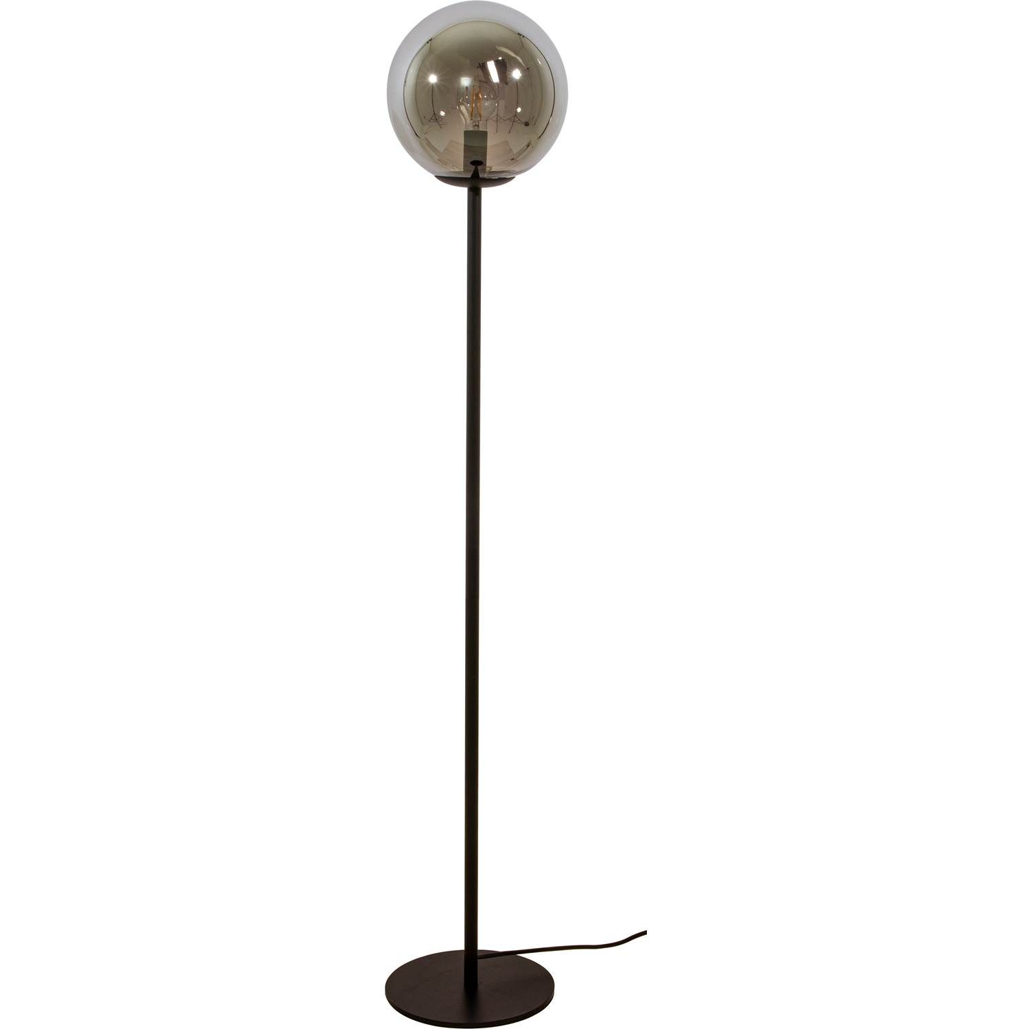 7041661271067 Aneta Molekyl sort/røgfarvet glas - Gulvlampe Lamper,Gulvlamper,Gulvlamper 2190001851 117423