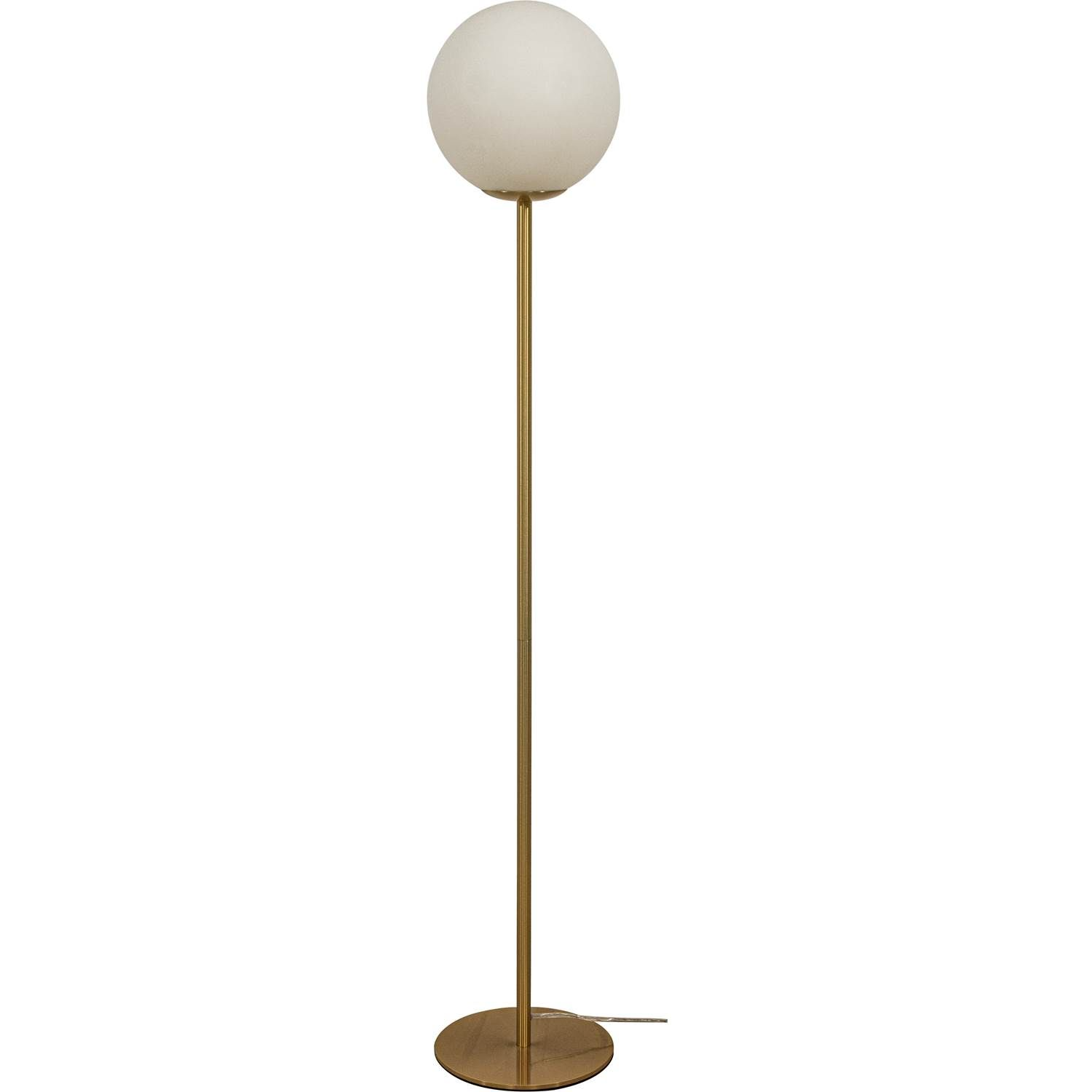 7041661271074 Aneta Molekyl messing/hvidt glas - Gulvlampe Lamper,Gulvlamper,Gulvlamper 2190001852 117424
