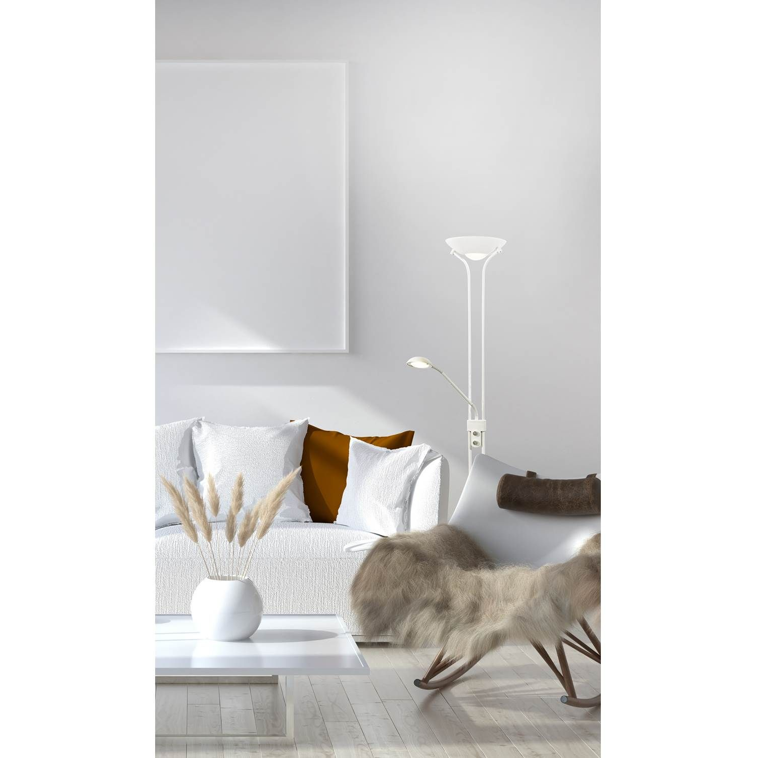 7041661271449 Aneta Nice hvid - Gulvlampe Lamper,Gulvlamper,Gulvlamper 2190005346 122694