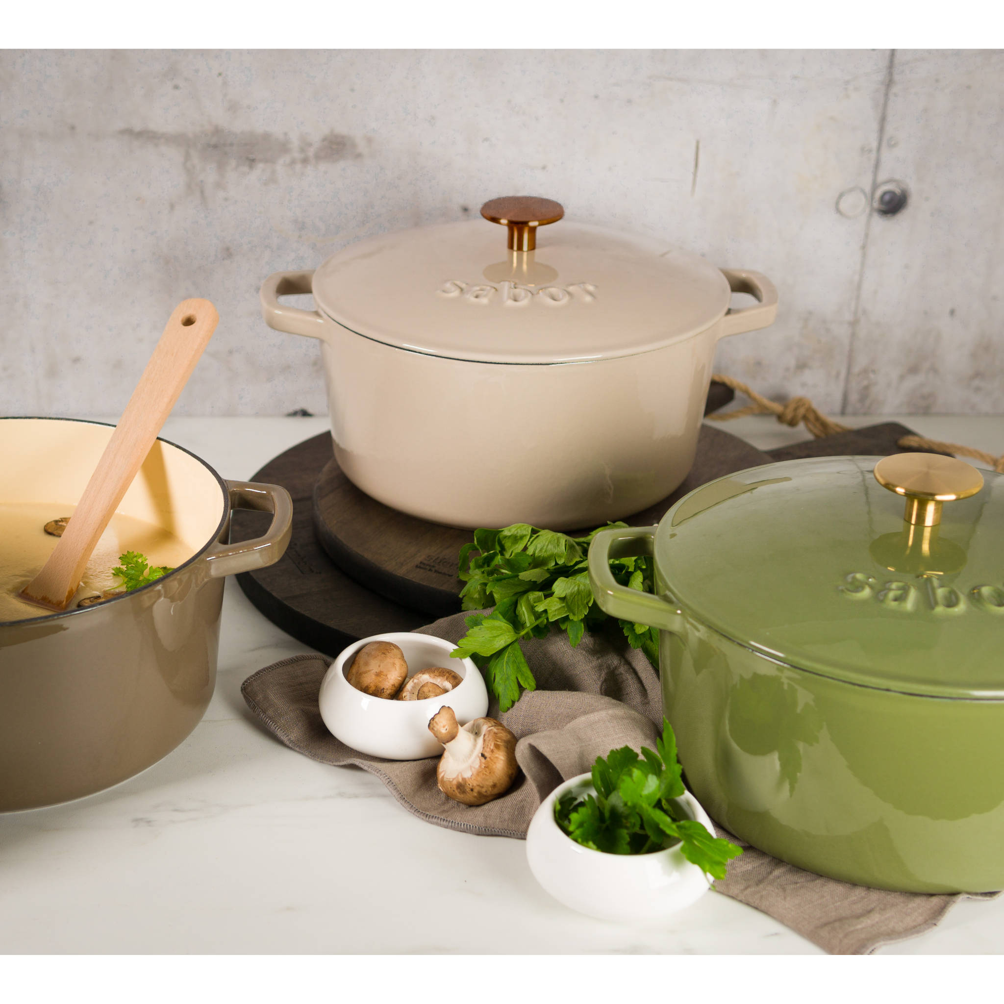 7070549178440 Sabor Ø24, grå - Støbejernsgryde Husholdning,Køkkenudstyr,Gryder 2190002848