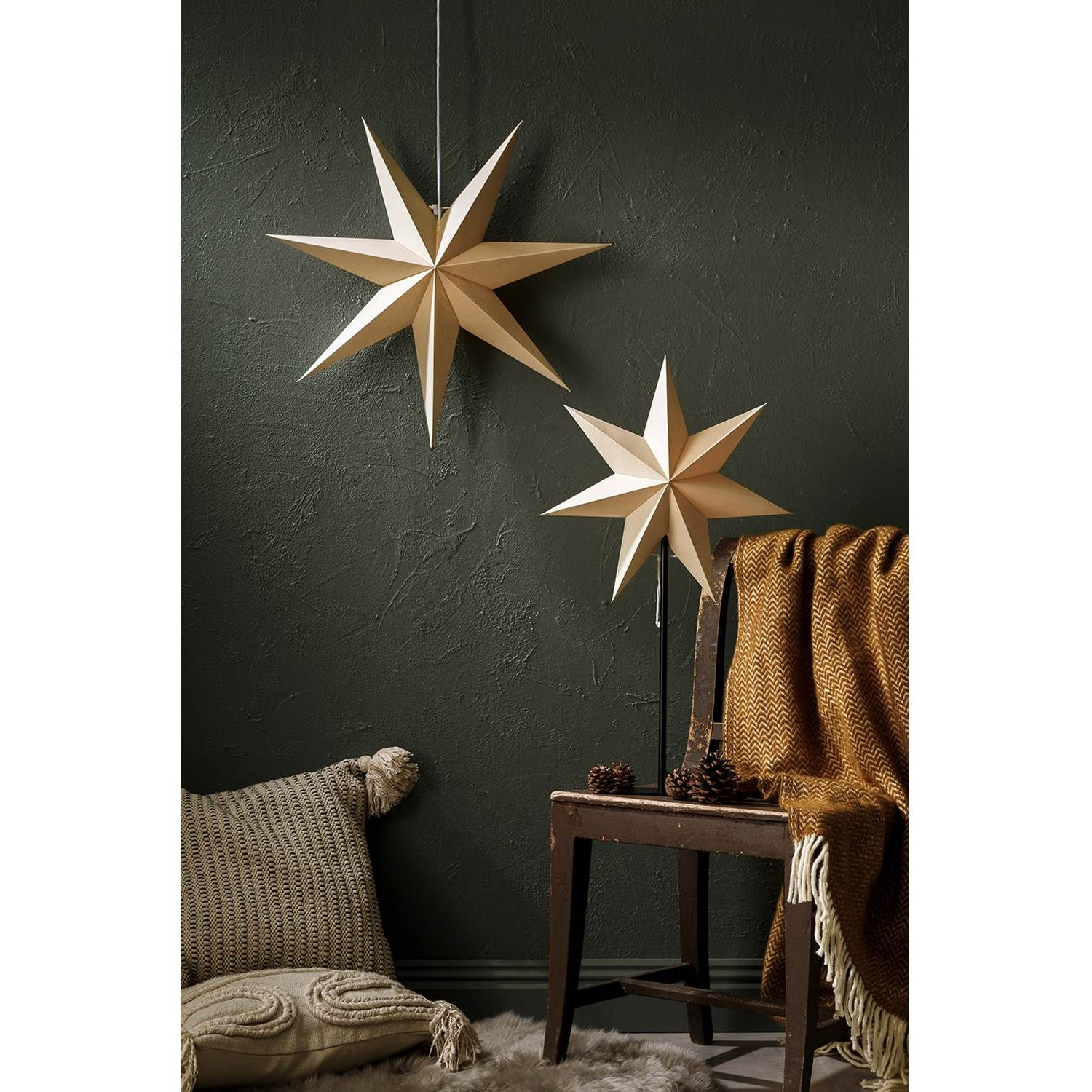 7318301761357 Konstmide greige - Julestjerne på fod Lamper,Julebelysning,Julebelysning 2190004116 121730
