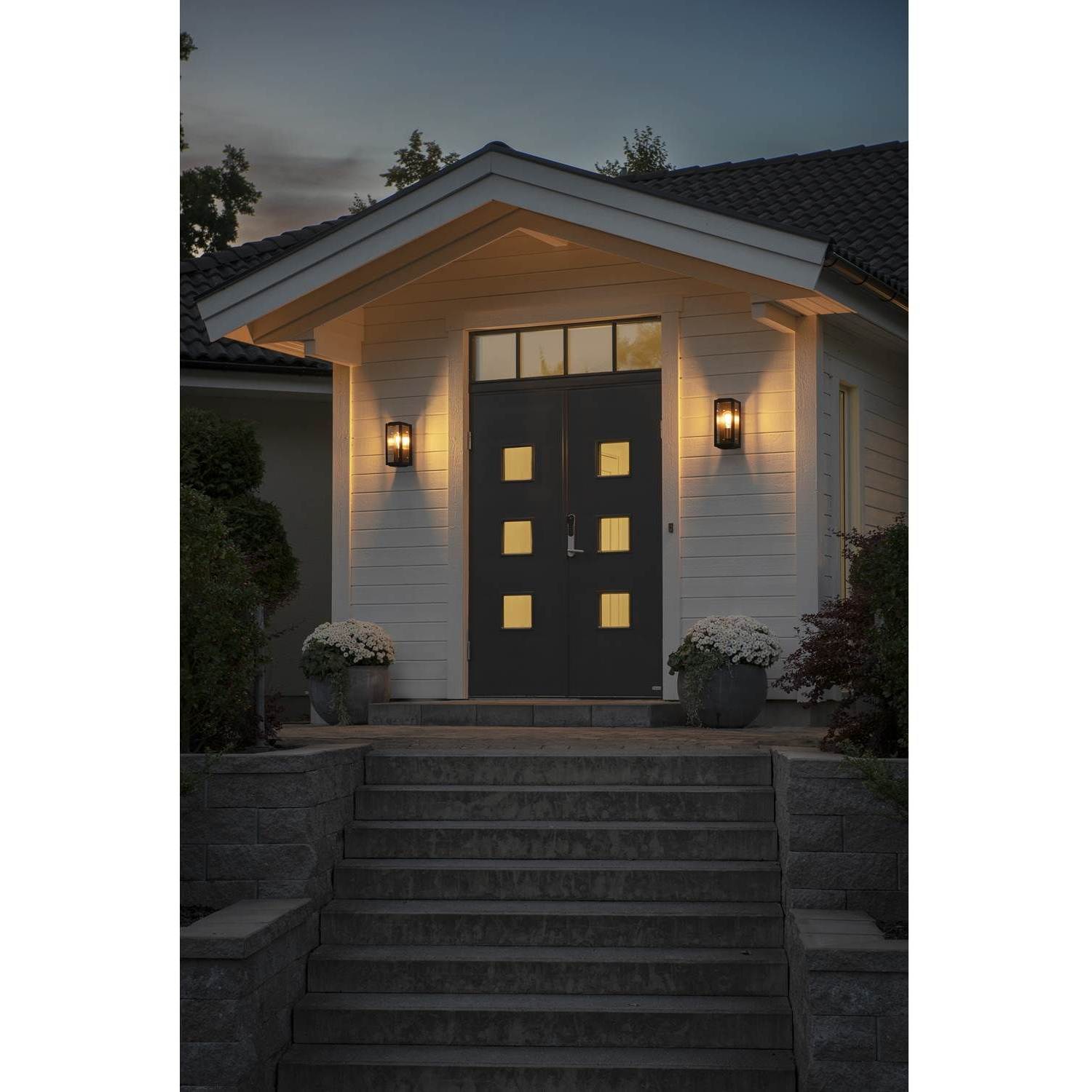 7318303487583 Konstmide Carpi sort/messing - Væglampe Lamper,Udendørs- lamper,Udendørslamper 2190001979 117776