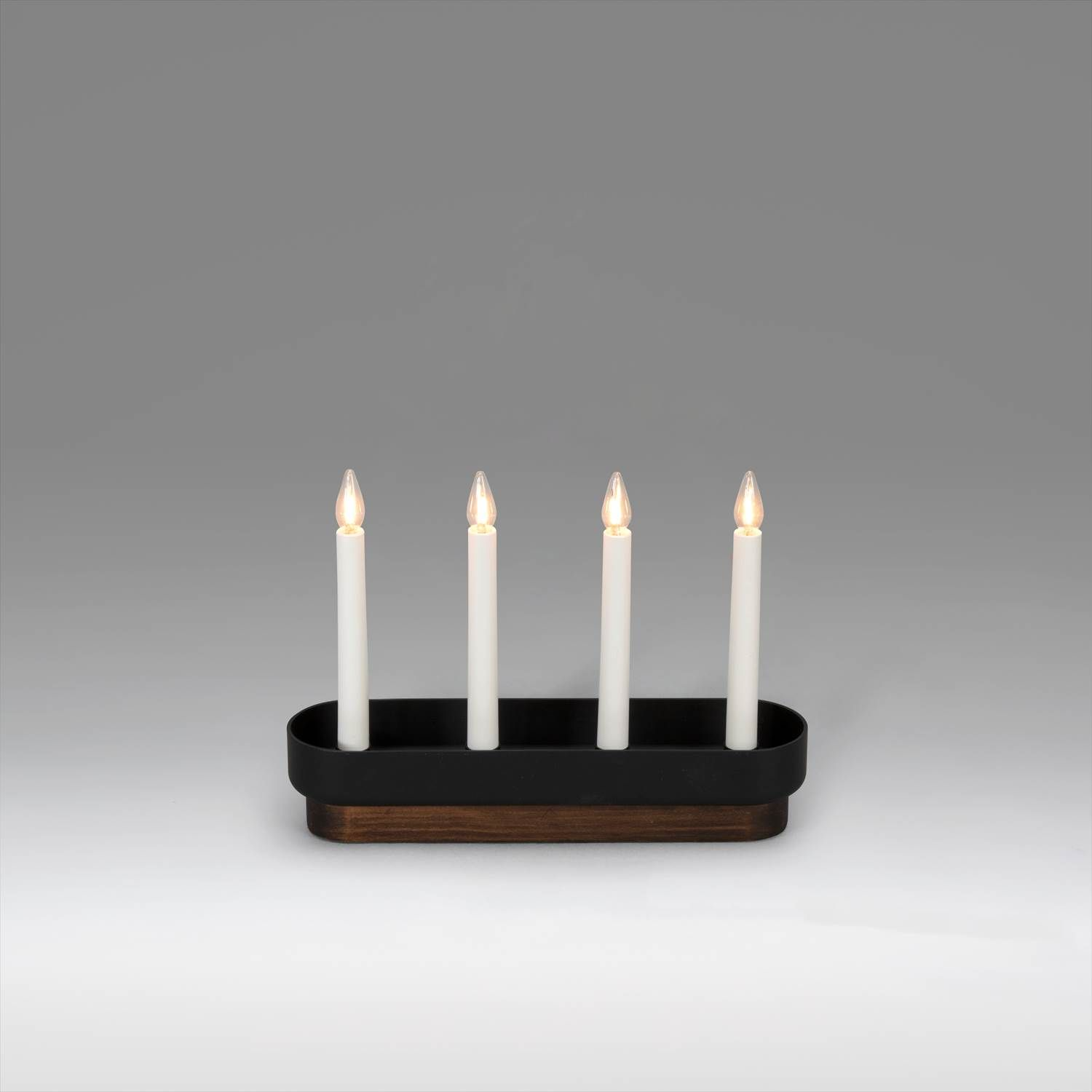 7318303928673 Konstmide valnød/sort - Adventsstage 4 lys Lamper,Julebelysning,Julebelysning 2190006595 126627