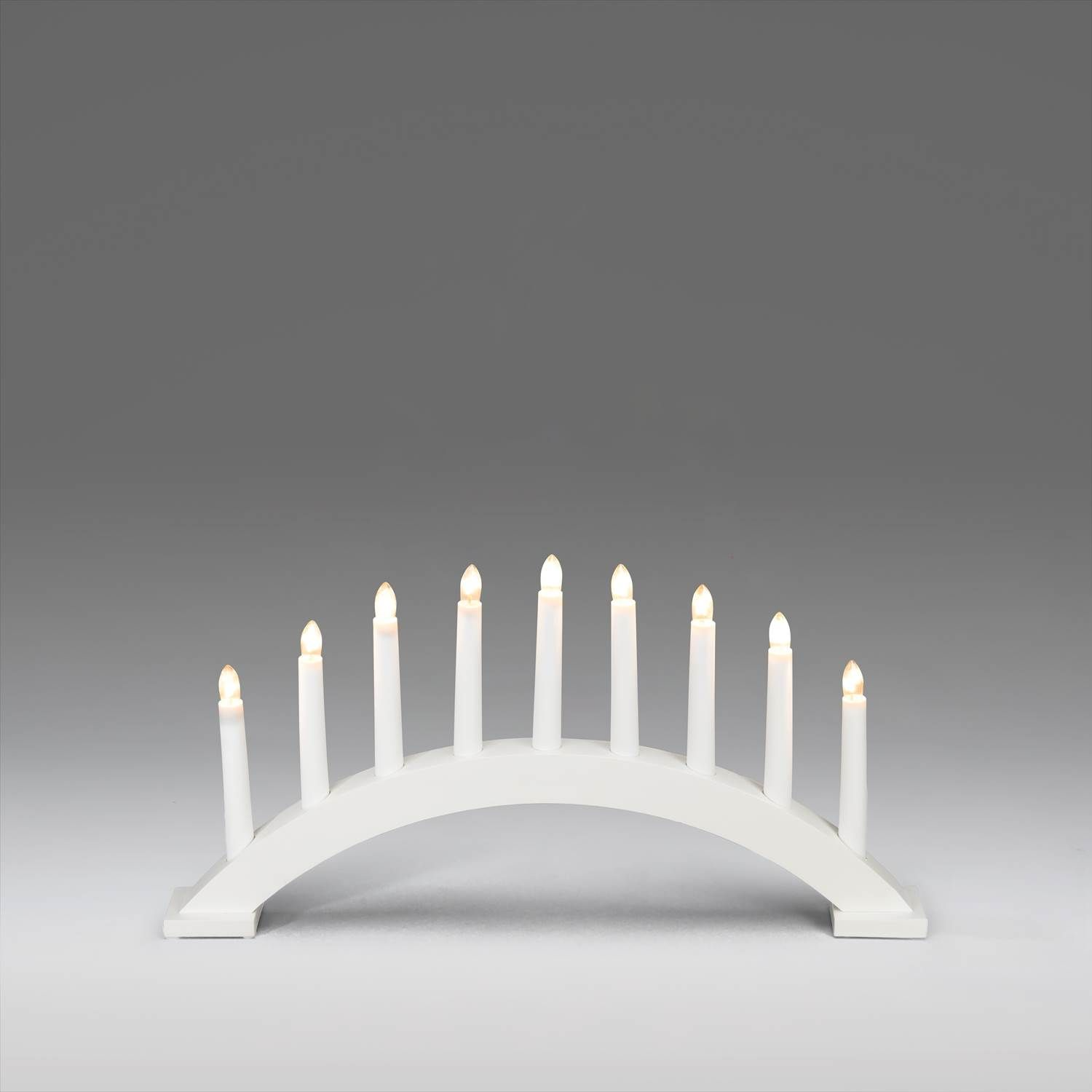 7318303938214 Konstmide træ/hvid - Adventsstage 9 lys Lamper,Julebelysning,Julebelysning 2190006596 126628