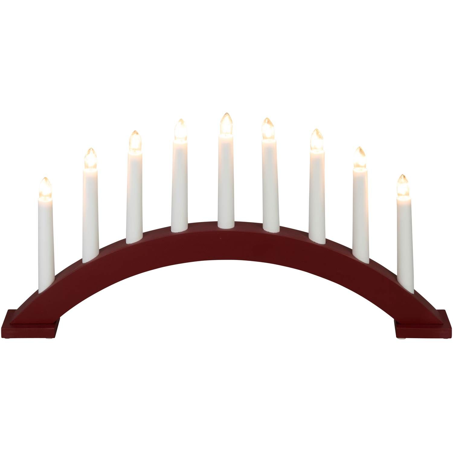 7318303938528 Konstmide træ/rød - Adventsstage 9 lys Lamper,Julebelysning,Julebelysning 2190006597 126629