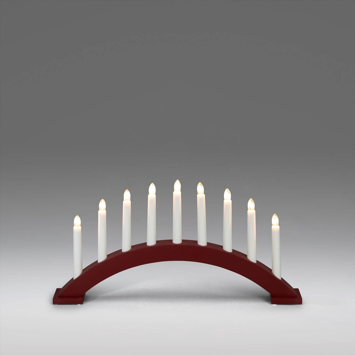 7318303938528 Konstmide træ/rød - Adventsstage 9 lys Lamper,Julebelysning,Julebelysning 2190006597 126629