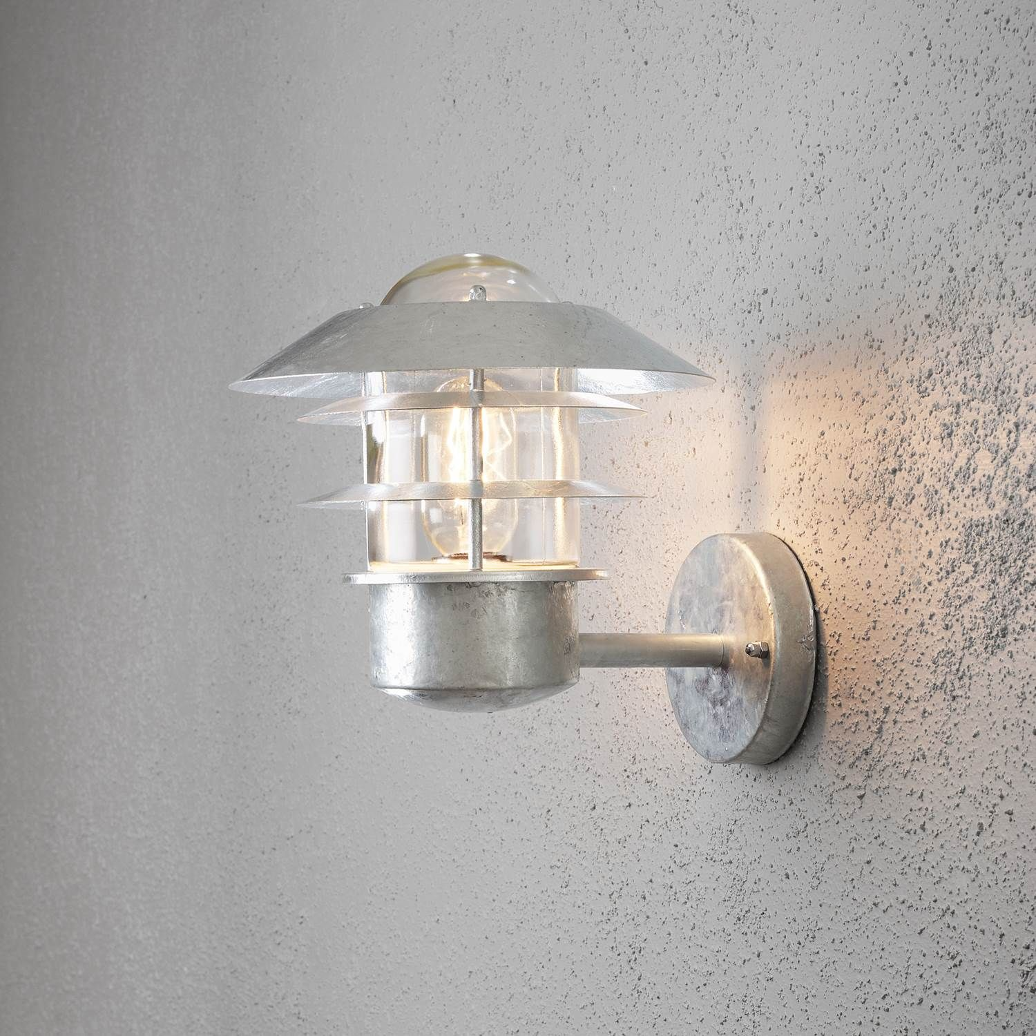 7318307303322 Kontmide Modena galvaniseret stål - Væglampe Lamper,Udendørs- lamper,Udendørslamper 2190001181 114543