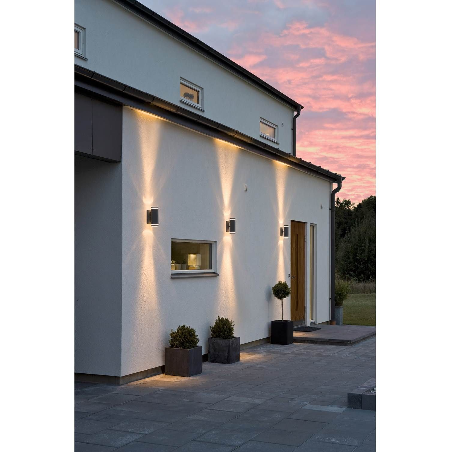 7318307512755 Kontmide Modena sort - Væglampe up/downlight Lamper,Udendørs- lamper,Udendørslamper 2190000305 108142