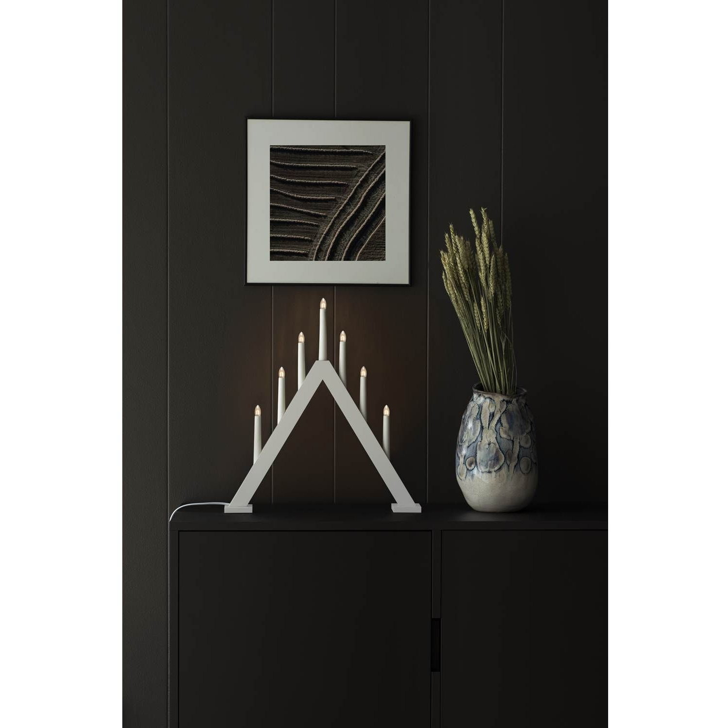 7318309312056 Konstmide hvid - Adventsstage 7 arme Lamper,Julebelysning,Julebelysning 2190001633 116600