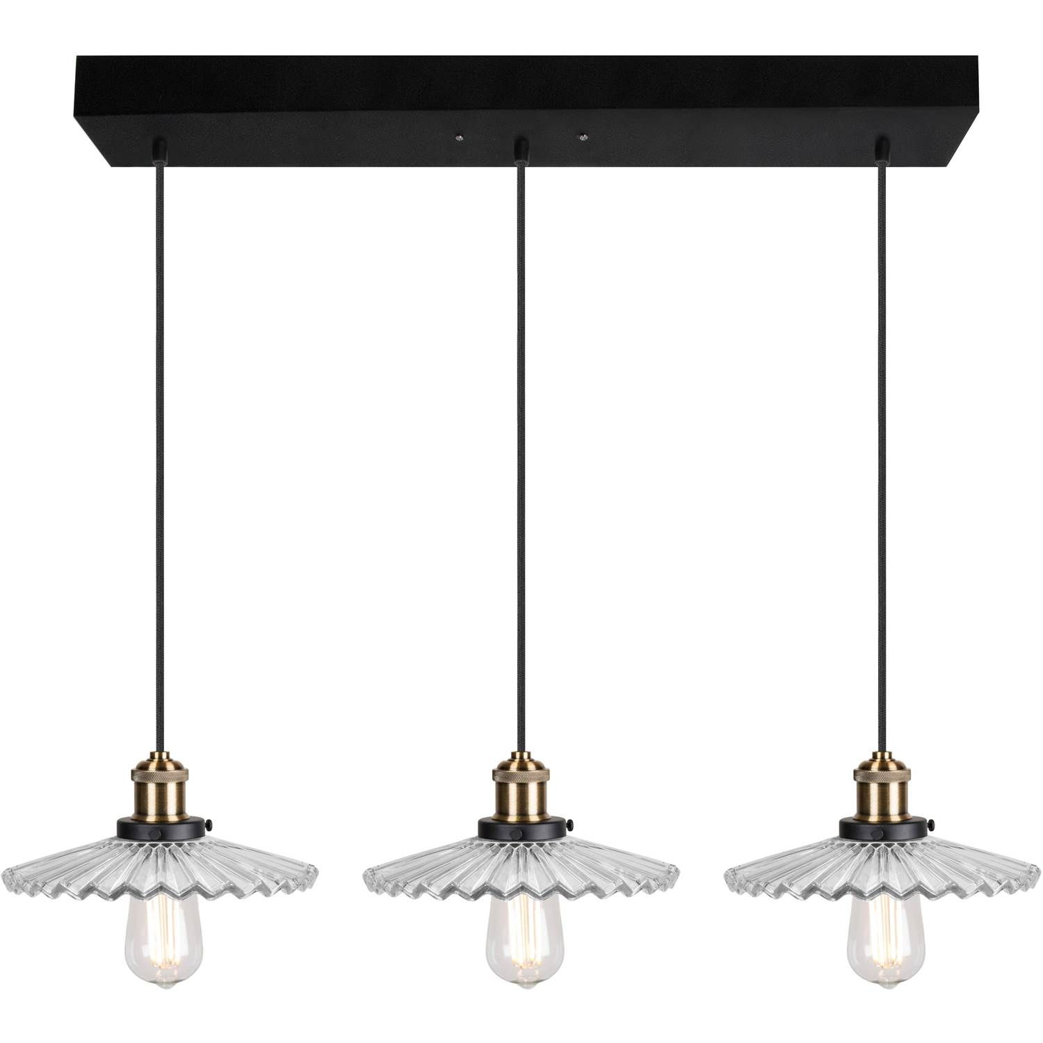 7319436713556 Globen Lighting Cobbler sort/klar - Lnagbordspendel Lamper,Pendler-/ Hængelamper,Pendler/Hængelamper 2190002373 118291