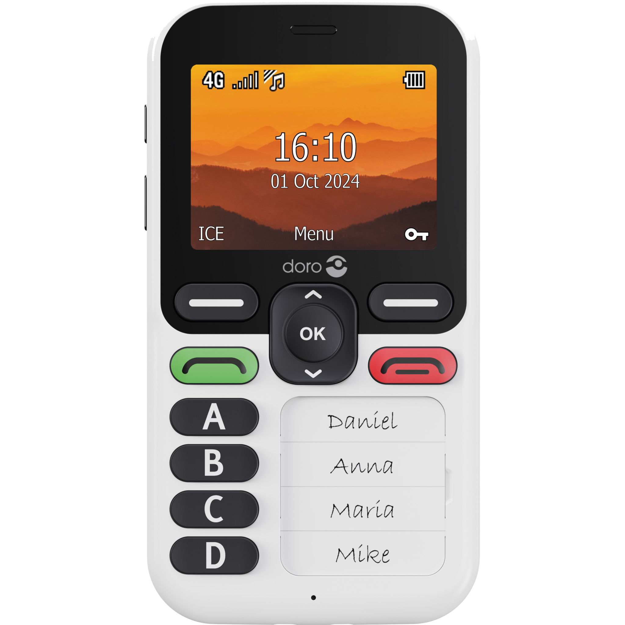7322460088453 Doro Leva X10, sort/hvid - Mobiltelefon Telefon & GPS,Mobiltelefoner,Mobiltelefoner 2190011863 8845